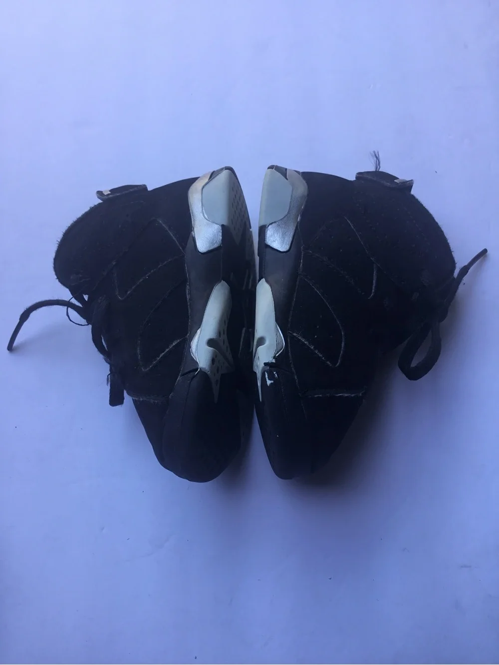 Jordan Kids Black Lace-Up High-Top Sneakers Suede-Like Cushioned Collar Size 5.5